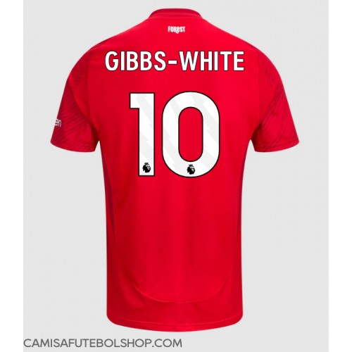 Camisa de time de futebol Nottingham Forest Morgan Gibbs-White #10 Replicas 1º Equipamento 2024-25 Manga Curta